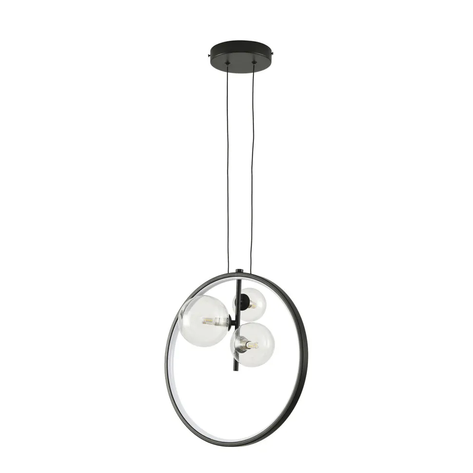 Lampa wisząca ORION RING LED czarny 40 cm