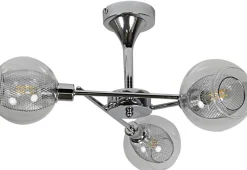 Lampa wisząca Ozzo 3x40W E14 chrom klosz  bezbarwny