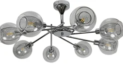 Lampa wisząca Ozzo 8x40W E14 chrom klosz  bezbarwny