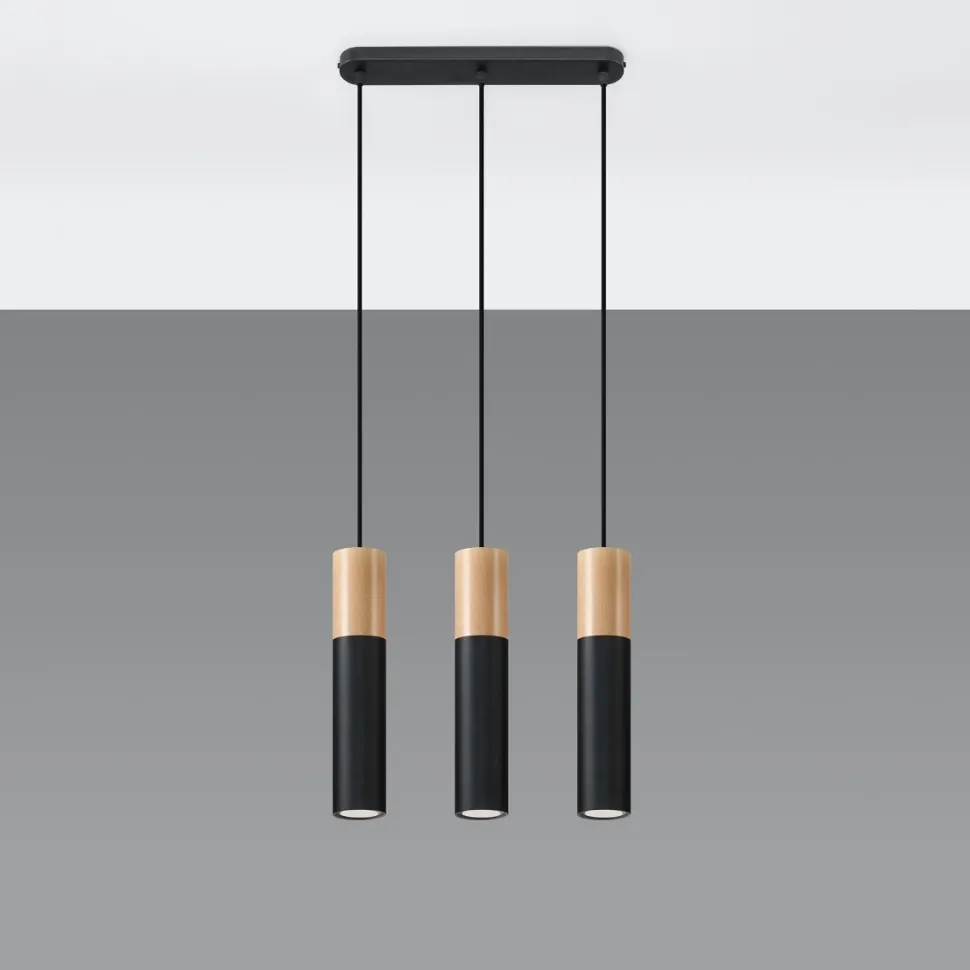 Lampa wisząca PABLO 3L czarna