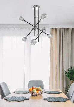 Lampa wisząca Paksos 6 x max 5W G9  czarny