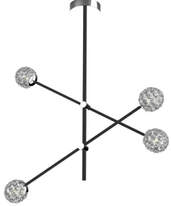 Lampa wisząca Paksos 4xmax 5W G9 LED  czarny