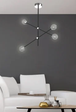 Lampa wisząca Paksos 4xmax 5W G9 LED  czarny