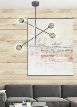 Lampa wisząca Paksos 4xmax 5W G9 LED  szary