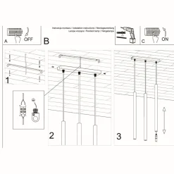 Lampa wisząca PASTELO 3 biała