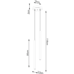 Lampa wisząca PASTELO 2 czarna