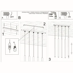 Lampa wisząca PASTELO 5 czarna