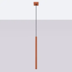 Lampa wisząca PASTELO 1 ochra czerwona