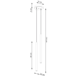 Lampa wisząca PASTELO 2 ochra czerwona