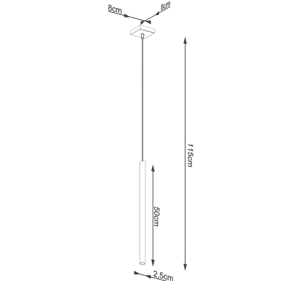 Lampa wisząca PASTELO 1 złota