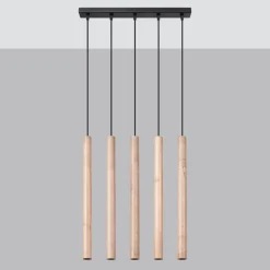 Lampa wisząca PASTELO 5L drewno