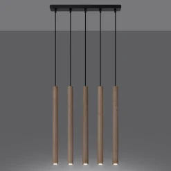 Lampa wisząca PASTELO 5L drewno