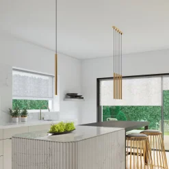 Lampa wisząca PASTELO 5L złota