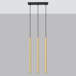 Lampa Wisząca PASTELO 3L złoty połysk