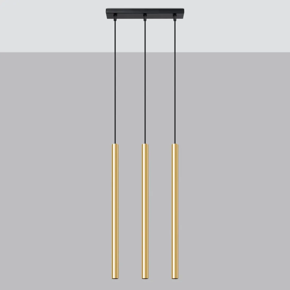 Lampa Wisząca PASTELO 3L złoty połysk