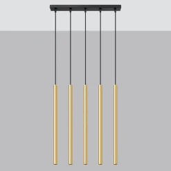 Lampa Wisząca PASTELO 5L złoty połysk