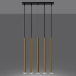 Lampa Wisząca PASTELO 5L złoty połysk