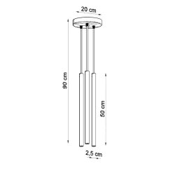 Lampa wisząca PASTELO 3P biała
