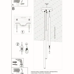 Lampa wisząca PASTELO 3P czarna