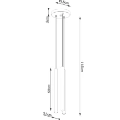 Lampa wisząca PASTELO 3P drewno