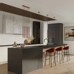 Lampa wisząca PASTELO 3P ochra czerwona