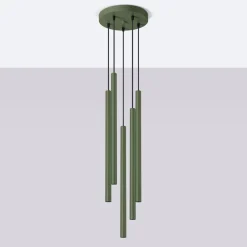 Lampa wisząca PASTELO 5P zielona oliwka