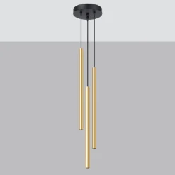 Lampa Wisząca PASTELO 3P złoty połysk