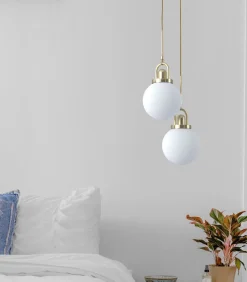 Lampa wisząca PEARL złota 20 cm