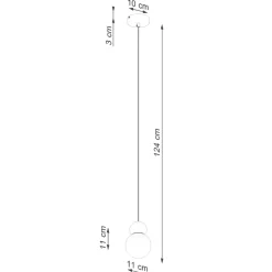 Lampa wisząca PEKKA 1 biała/naturalne  drewno