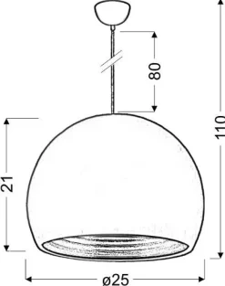Lampa wisząca Pictor 25 1x60W E27  zielony/srebrny odbłyśnik