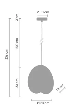 Lampa wisząca PILLS L czarna 33 cm
