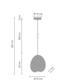 Lampa wisząca PILLS S czarna 23 cm