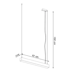 Lampa wisząca PINNE 67 biała 3000K