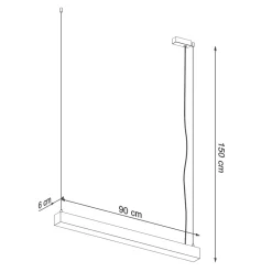 Lampa wisząca PINNE 90 biała 3000K