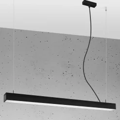 Lampa wisząca PINNE 90 czarna 3000K