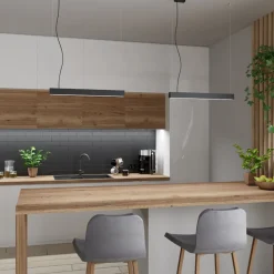 Lampa wisząca PINNE 200 szara 4000K