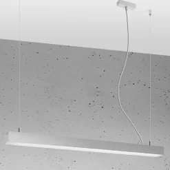 Lampa wisząca PINNE 90 szara 4000K