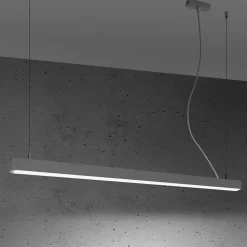 Lampa wisząca PINNE 117 szara 4000K