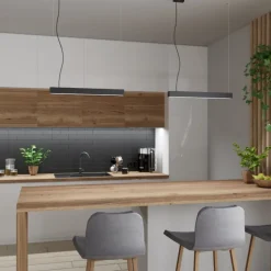 Lampa wisząca PINNE 67 szara 3000K