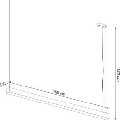 Lampa wisząca PINNE 150 szara 4000K