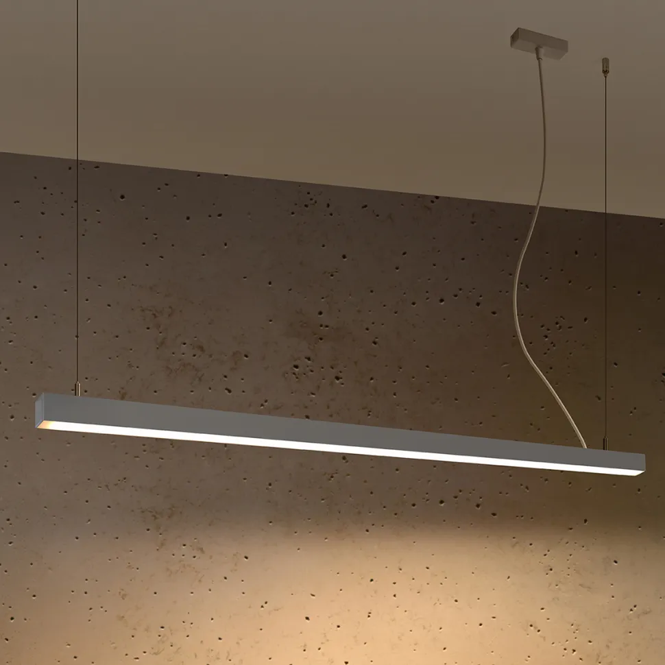 Lampa wisząca PINNE 150 szara 3000K