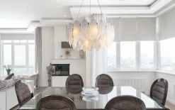 Lampa wisząca PIUMA LONG biała 100 cm