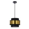 Lampa wisząca Prestige czarny 1x40W E27  abażur czarny+złoty