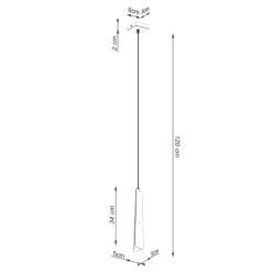 Lampa wisząca PRYSM 1 biała