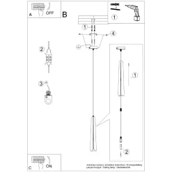 Lampa wisząca PRYSM 1 biała