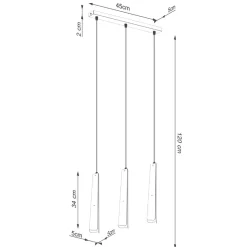 Lampa wisząca PRYSM 3L czarna