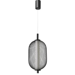 Lampa wisząca PUMA 15cm czarny 10W LED  3000K klosz biały