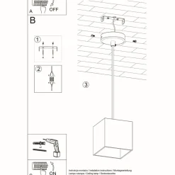 Lampa wisząca QUAD 1 czarny