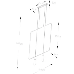 Lampa wisząca RANA 2 czarna