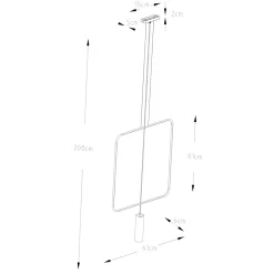 Lampa wisząca RANA 1 czarna